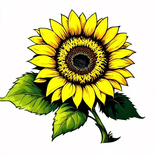 One Sunflower Yellow Back Bicep