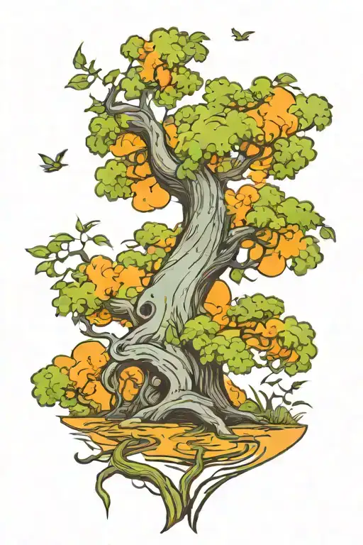 Whimsical Willow Tree In The Wind