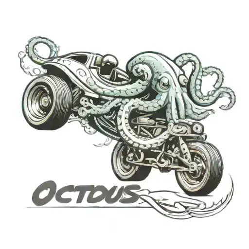 Octopus Driving Race Car