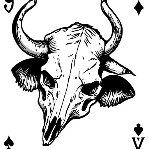 Cow Skull Playing Cards