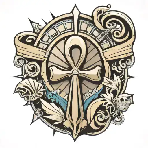 Ankh Sign In A Shell