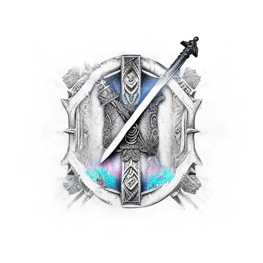 Odin Raven Throne Sword Dark