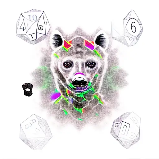 Spotted Hyena Bites In 20 Sided Dice
