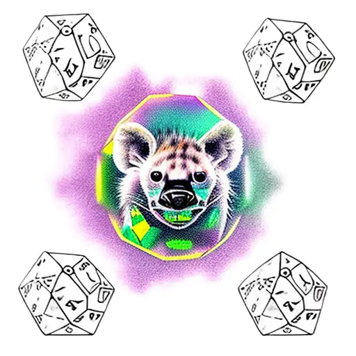 Spotted Hyena Bites In 20 Sided Dice