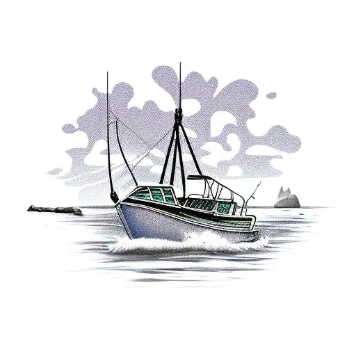 Fishing Boat That Says No Pressure On A Tropical Beach