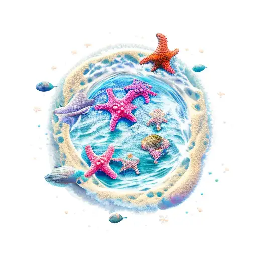 Sleeve Transition Ocean To Land To Stars