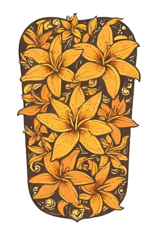 Stars And Orange Plumerias