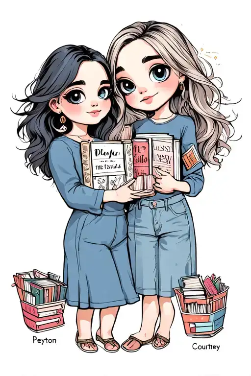 Design Me A Tattoo For Two Girl Best Friends Named Peyton And Courtney That Like Books And Shopping
