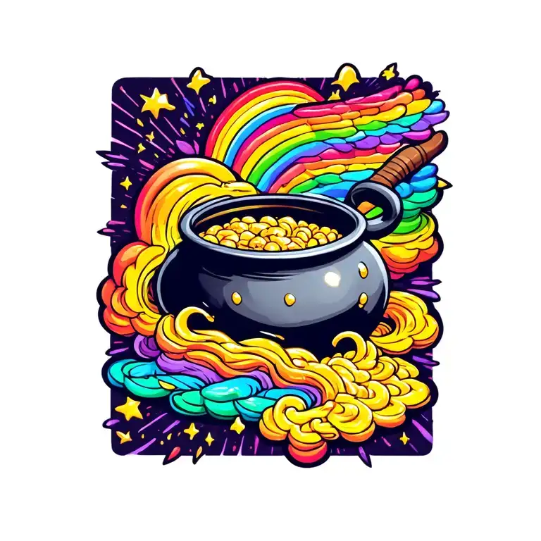 Rainbow And Pot Of Gold