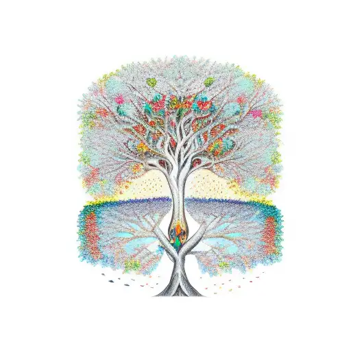 Tree Of Life With Female Body Instead Of Stem