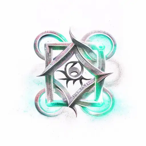 Triskele With The Elements In The Background