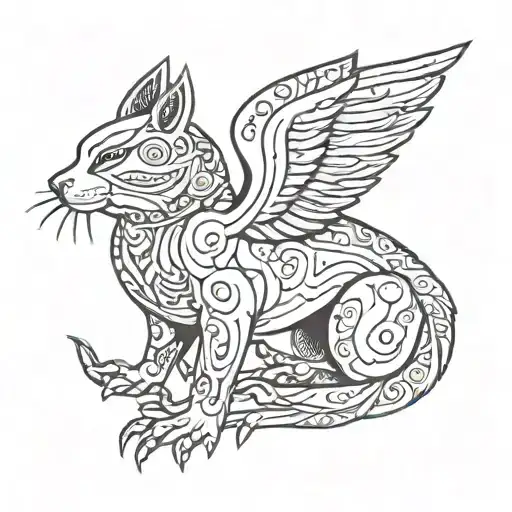 An Advocate Symbol Incorporating Animal Motifs In A New-school Style