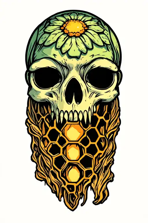 Biotanical With Honeycomb Pattern Inspired