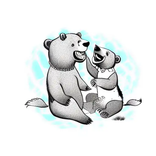 Bear Dancing With Lady