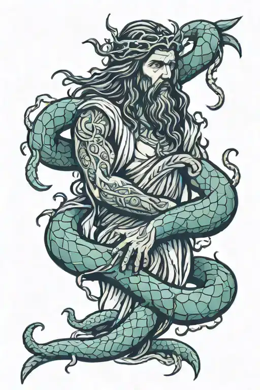 Jesus Crushing Serpent