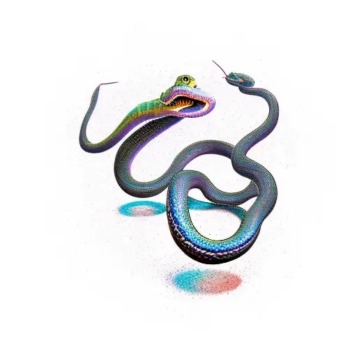 Neo Tradditional Style Snake