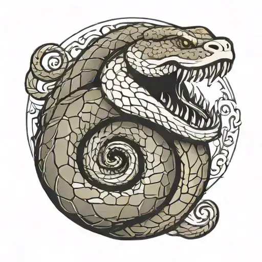 Ouroboros Snake Wrapped