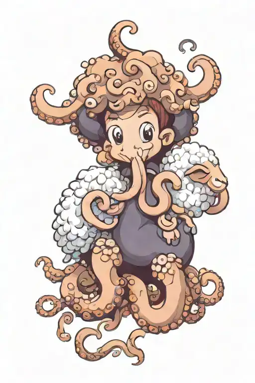 Octopus Cuddling Sheep