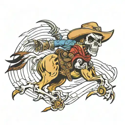 Western Cowboy Skekleton