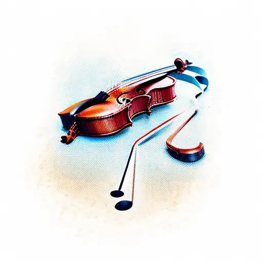 Violin With Music Notes