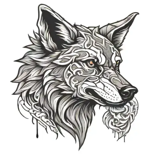 Face Wolf Front