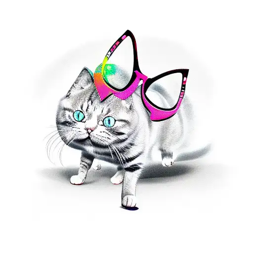 A Cartoon Cat Dancing