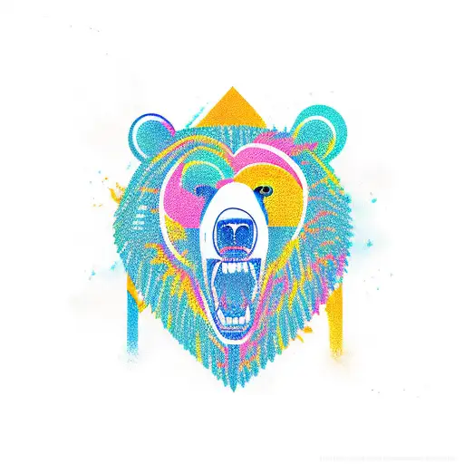 Bear With Two Crossed Axes