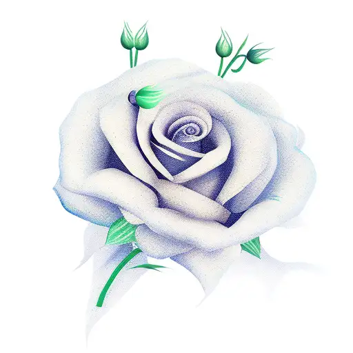 Thin Dagger With Flowers