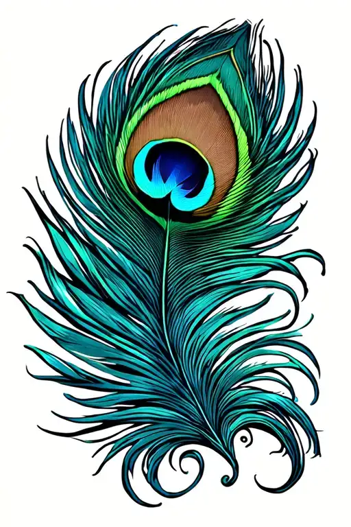 Peacock Feather Intertwined