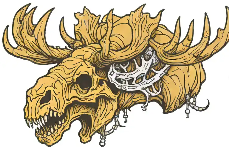Evil Moose Skull