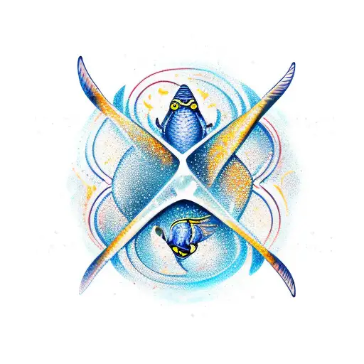 Pisces Sign With Water