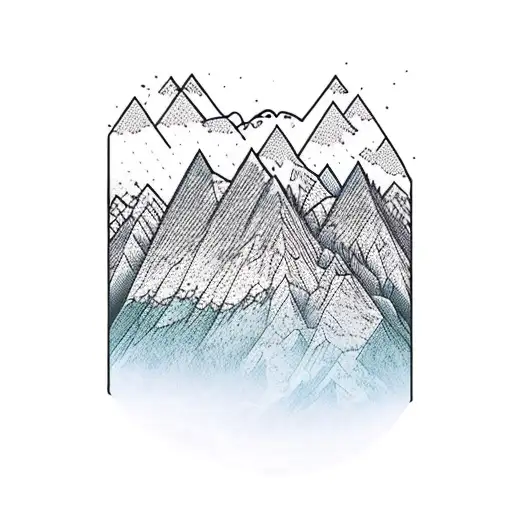 Mountains Waterfall Forest