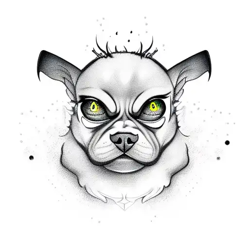 Angry Dog Foghting Demon