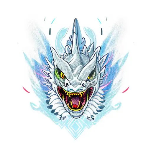 Angry Dog Fighting Dragon