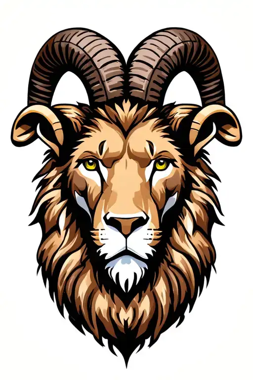 Half Lion Head Half Ram Head