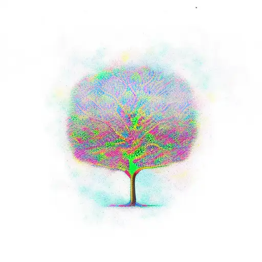 Psychodelic Tree With Leafs