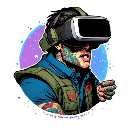 A Comic Book Character In A Virtual Reality Video Game World