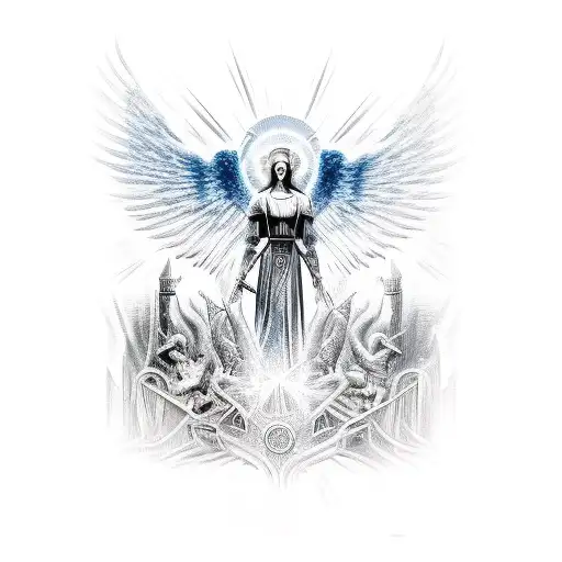 Archangel From The Book Of The Book Of Revelation In The Bible