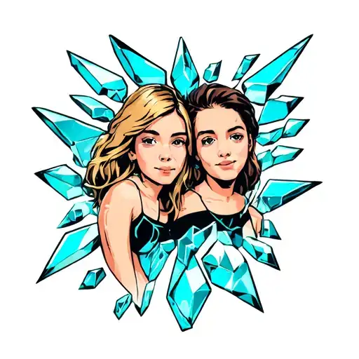 Best Friend Tattoo Glass Shards