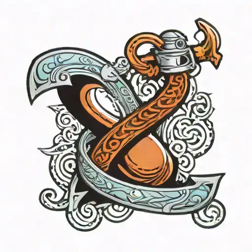 An Intricate Design Of A Stethoscope Morphing Into A Katana Blade