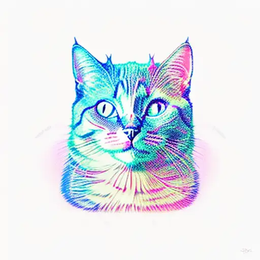 Syberien Cat With Two Different Colored Yeys