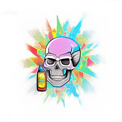 Glass With Skull Drink Sunshine