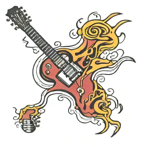 Les Paul Guitar With Lightning Strings