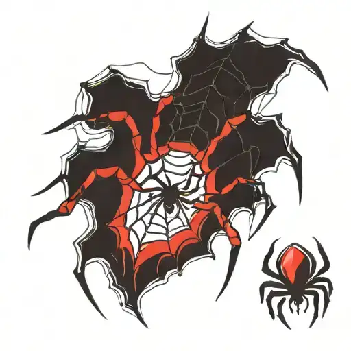 Spider And Red Colour Design Inspired