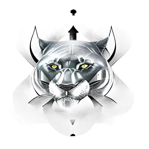 A Black Panther Playing Chessboard