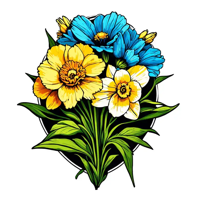 Carnation Cosmos Daffodil Flowers