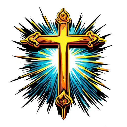 Religious Cross In Sunlight