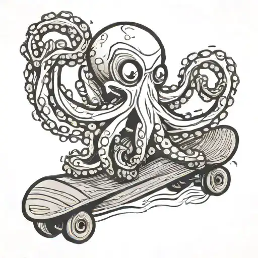 Octopus Skateboarding