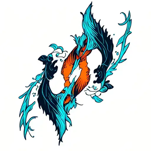 Continuous Line Tattoo That Represents The Bond Of 2 Brothers Chaos And Calm