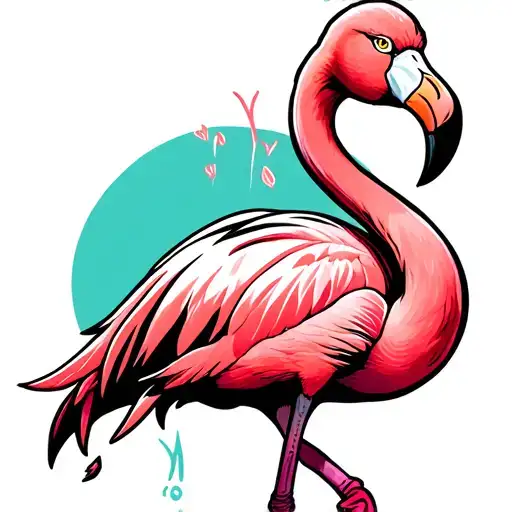 Flamingo With Broken Leg Cast